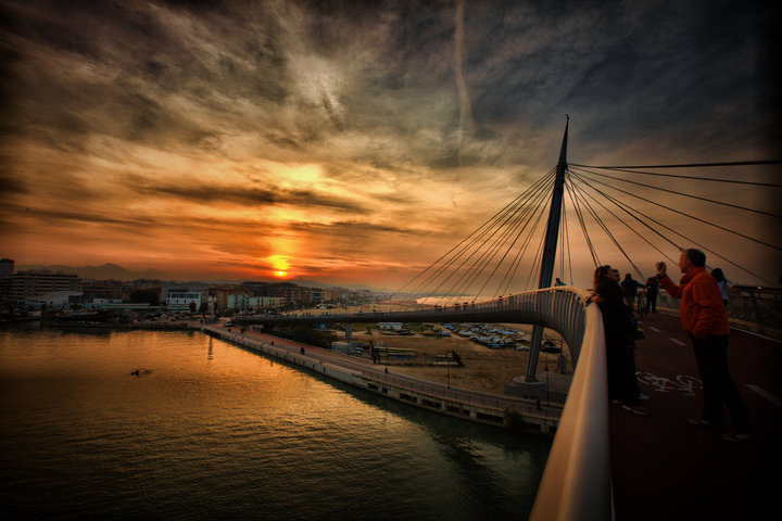 Pescara - Ponte del Mare al tramonto